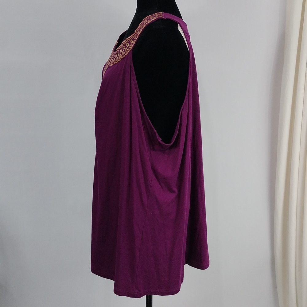 Lane Bryant Embroidery and Sequin Embellished Tank - Picture 7 of 9